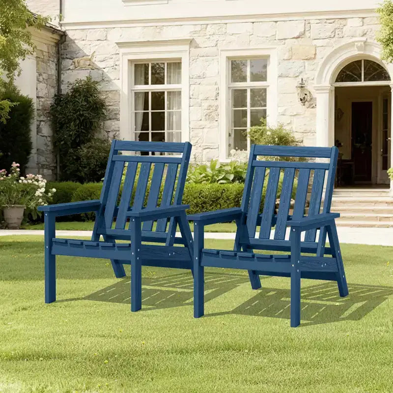 Hyleory Sedia Adirondack Regolabile da Giardino in HDPE, Sedia da Esterno per Tutte le Condizioni Atmosferiche (Confezione da 2)