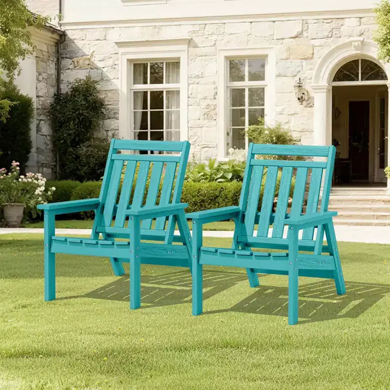 Hyleory Sedia Adirondack Regolabile da Giardino in HDPE, Sedia da Esterno per Tutte le Condizioni Atmosferiche (Confezione da 2)
