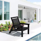 Hyleory HDPE Patio Adjustable Adirondack Chair, All Weather Outdoor Chair