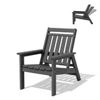 Hyleory HDPE Patio Adjustable Adirondack Chair, All Weather Outdoor Chair
