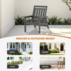 Hyleory HDPE Patio Adjustable Adirondack Chair, All Weather Outdoor Chair