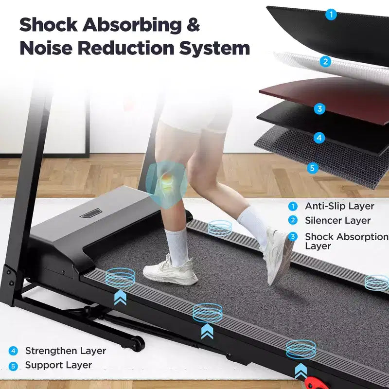 Tapis Roulant in Offerta, Tapis Roulant in Liquidazione, Tapis Roulant Pieghevole per Casa 12 KM/H con 71 Programmi 3 Inclinazioni, Attrezzo per Allenamento, Altoparlanti Musicali