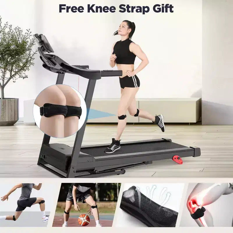 Tapis Roulant in Offerta, Tapis Roulant in Liquidazione, Tapis Roulant Pieghevole per Casa 12 KM/H con 71 Programmi 3 Inclinazioni, Attrezzo per Allenamento, Altoparlanti Musicali