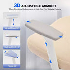 Sedia da ufficio ergonomica con schienale alto, sedia da gaming in mesh traspirante con supporto lombare regolabile e braccioli 3D
