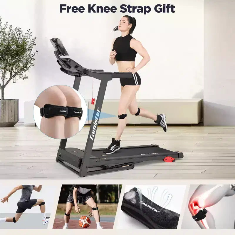 Treadmill for Home,Portable Folding Exercise Treadmill w/ Adjustable Incline,APP Control,64 Programs, 300 lb Capacity, 7.5MPH,Running Walking Jogging