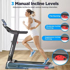 Treadmill for Home,Portable Folding Exercise Treadmill w/ Adjustable Incline,APP Control,64 Programs, 300 lb Capacity, 7.5MPH,Running Walking Jogging