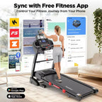 Tapis roulant pieghevole da 5.0HP per casa con 20 livelli di inclinazione automatica, APP intelligente, 300 libbre, altoparlanti Bluetooth HiFi, 64 programmi, velocità 12MPH, macchina da corsa pieghevole
