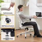 Ergonomic Office Chair, Computer Desk Chair Comfy with Flip-Up Armrests,Comfortable Lumbar Support Gaming Chairs for Bedroom,Study,Student,Wide Seat