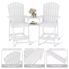 Sgabelli alti Adirondack da esterno con vassoio di collegamento, sedie Adirondack alte da patio per ponte, cortile, balcone, sedie Adirondack da esterno altezza bar