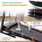Electric Folding 3.75HP Treadmill for Home w/ Incline&APP,7.5MPH Speed,301lbs,HiFi Bluetooth Speakers,Foldable Treadmill Walking Running Machine