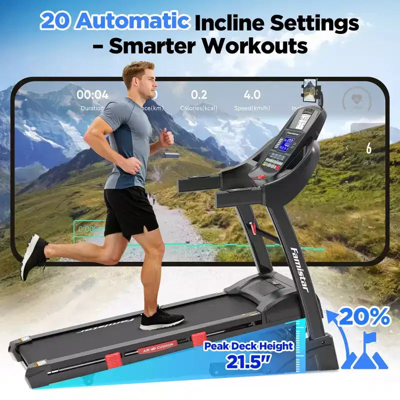 Tapis Roulant in Offerta, Sconti su Tapis Roulant Pieghevole da 5.0HP per Casa con 20 Livelli di Inclinazione Automatica, Tapis Roulant Elettrico Pieghevole da Corsa
