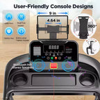 Treadmill on sale, Portable Treadmill with APP Control LED Display and 64 Preset Programs, Exercise Machine for Home, Max 300 LBS