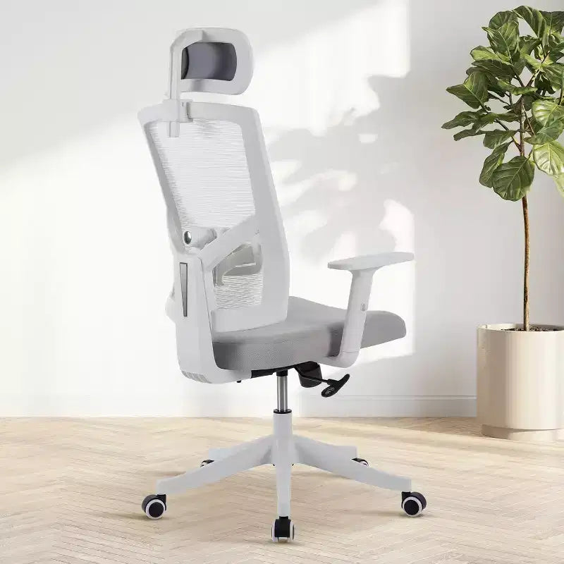 Sedia da Ufficio Ergonomica, Sedia da Scrivania per Computer Comoda con Poggiatesta Imbottito Regolabile, Sedie Gaming con Supporto Lombare Confortevole per Camera da Letto, Studio, Studenti