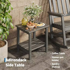 Sedia a Dondolo da Esterno, Dondolo Alto per Tutte le Condizioni Atmosferiche in HDPE e Arredamento in Poly Legno per Patio e Portico, Grigio