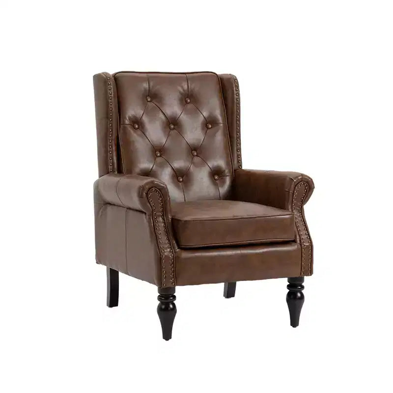 Poltrona lounge, poltrona con struttura in legno e cuscino rimovibile, poltrona moderna per soggiorno e camera da letto