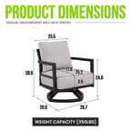 Christopher Knight Home Rebecca Modern Outdoor Aluminum Swivel Chair with Thick Sunbrella Cushions