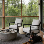 Christopher Knight Home Rebecca Modern Outdoor Aluminum Swivel Chair with Thick Sunbrella Cushions