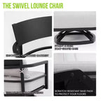Christopher Knight Home Rebecca Modern Outdoor Aluminum Swivel Chair with Thick Sunbrella Cushions