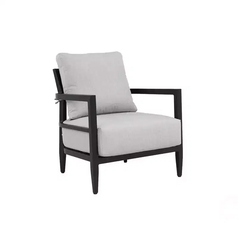 Christopher Knight Home Victoria Modern Outdoor Aluminum Accent Chair with Thick Sunbrella Cushions