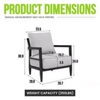 Christopher Knight Home Victoria Modern Outdoor Aluminum Accent Chair with Thick Sunbrella Cushions
