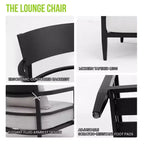 Christopher Knight Home Victoria Modern Outdoor Aluminum Accent Chair with Thick Sunbrella Cushions