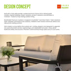 Christopher Knight Home Victoria Modern Outdoor Aluminum Accent Chair with Thick Sunbrella Cushions