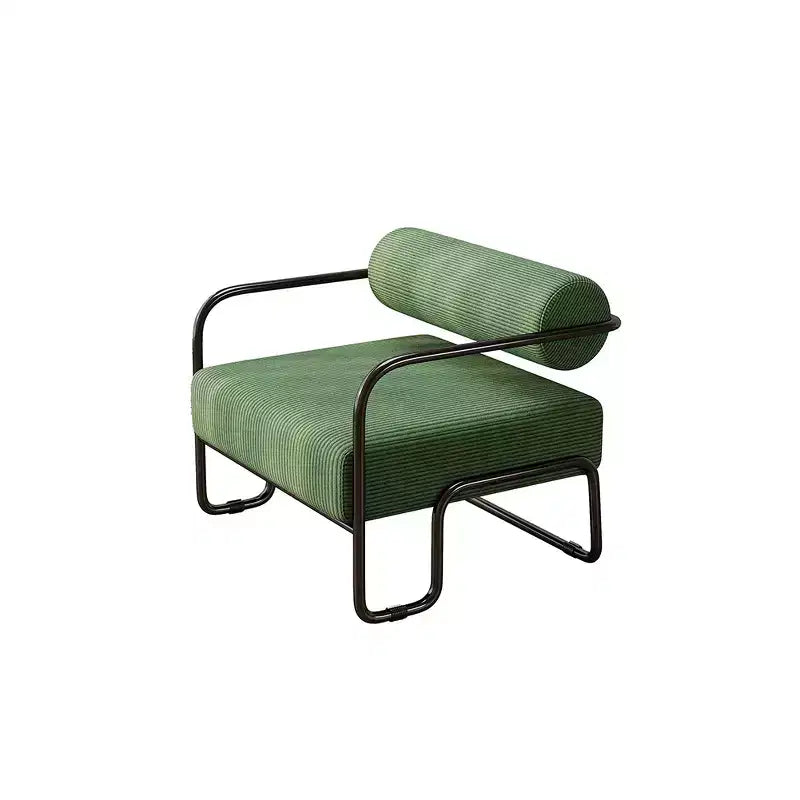 Sofa Chair, Living Room Chair with Backrest and Iron Frame, Upholstered Comfy Reading Arm Chair, Single Sofa Chair for Apartment Bedroom