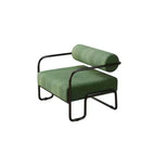 Sofa Chair, Living Room Chair with Backrest and Iron Frame, Upholstered Comfy Reading Arm Chair, Single Sofa Chair for Apartment Bedroom