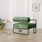 Sofa Chair, Living Room Chair with Backrest and Iron Frame, Upholstered Comfy Reading Arm Chair, Single Sofa Chair for Apartment Bedroom