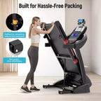 Tapis Roulant Pieghevole Famistar con 20 Livelli di Inclinazione Automatica, 1-20 KM/H, Nastro da Corsa a 7 Strati, Capacità 145 kg per Fitness Domestico