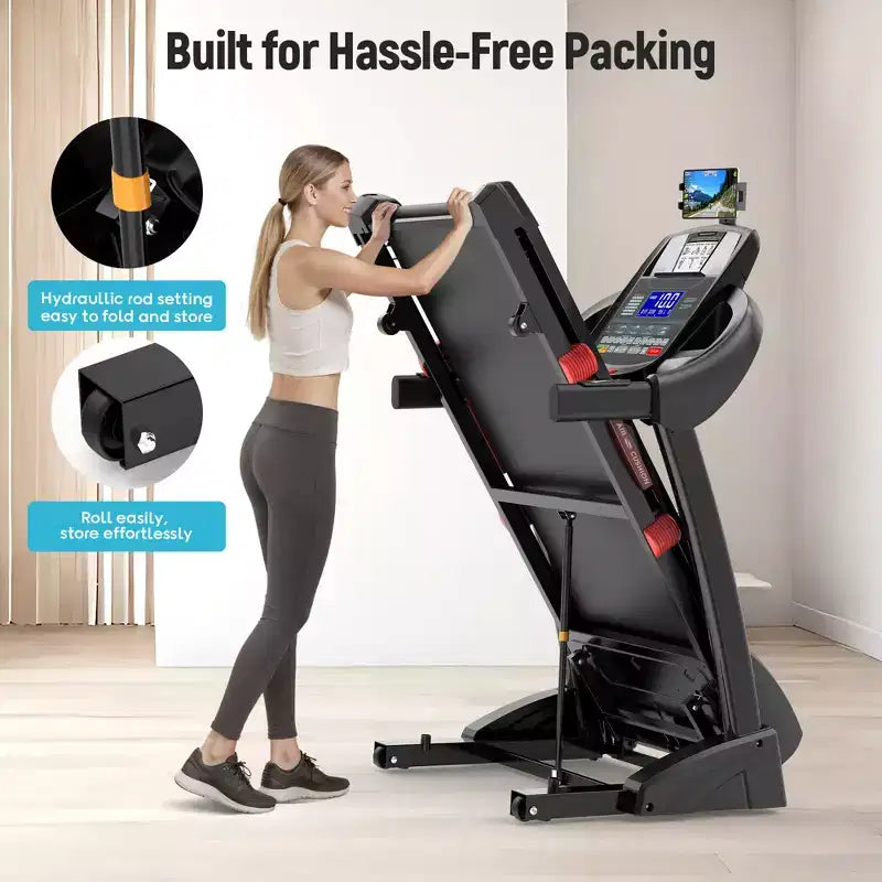 Tapis Roulant Pieghevole Famistar con 20 Livelli di Inclinazione Automatica, 1-20 KM/H, Nastro da Corsa a 7 Strati, Capacità 145 kg per Fitness Domestico