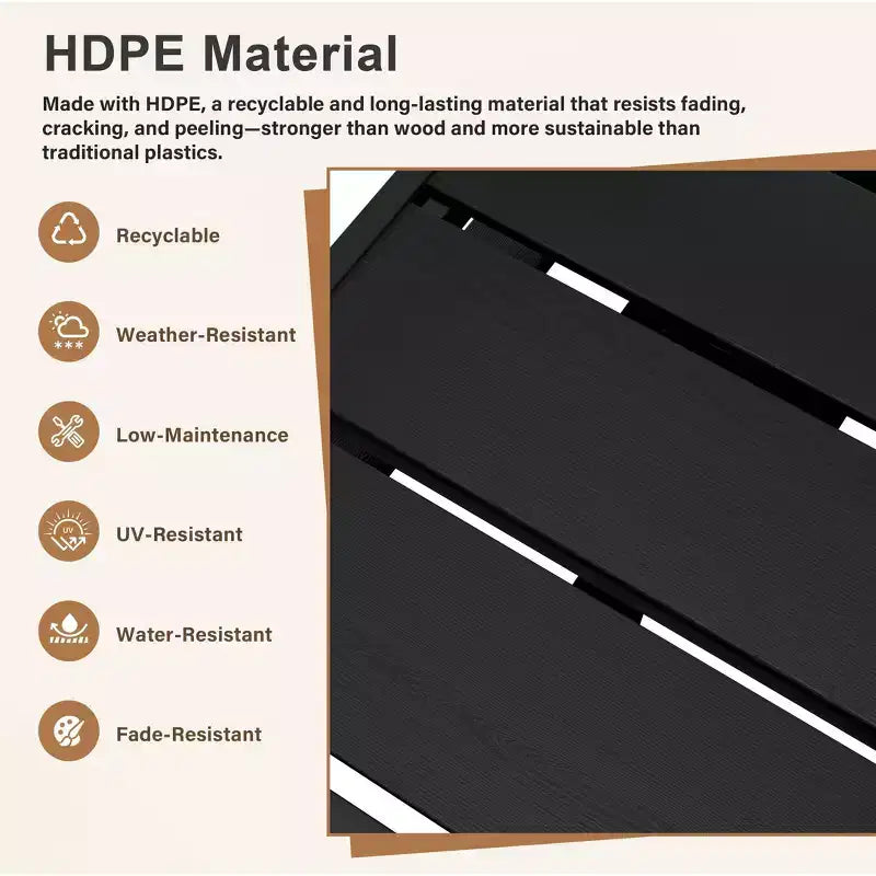 Hyleory Sedia Girevole da Giardino in HDPE con Cuscino Premium, Sedia da Esterno per Tutte le Stagioni per un Comfort Ottimale