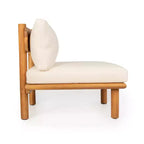Christopher Knight Home Claire Modern Outdoor Acacia Wood Chair with Thick Cushions (Set of 2)