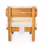 Christopher Knight Home Claire Modern Outdoor Acacia Wood Chair with Thick Cushions (Set of 2)