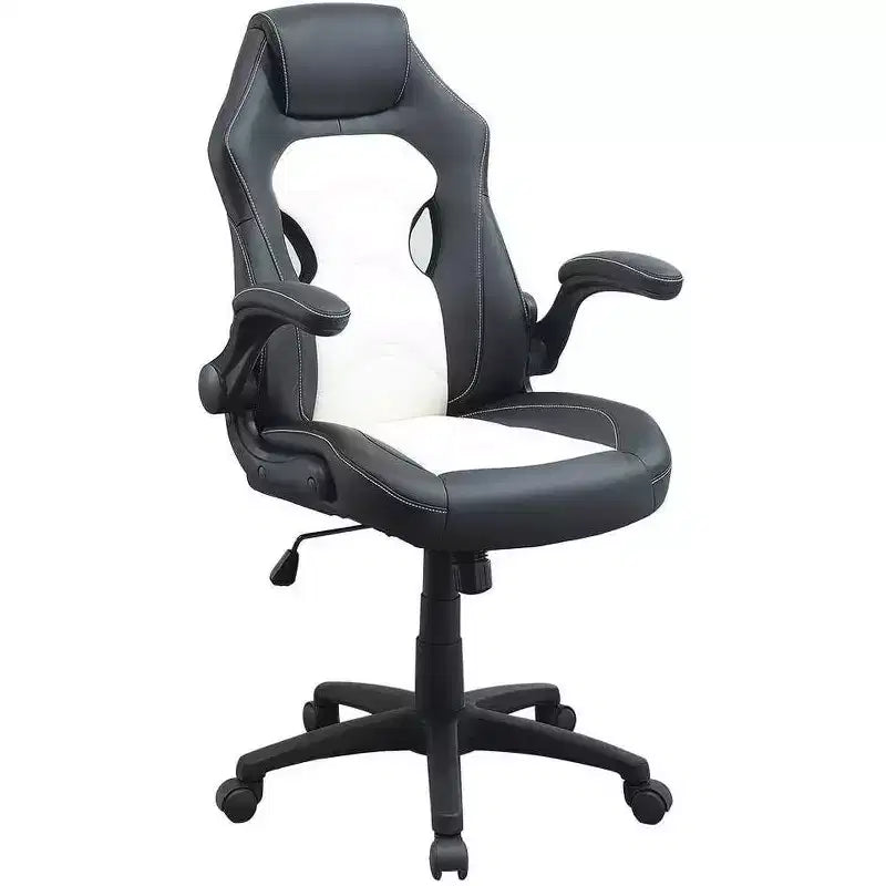 TUYOHW Sedia da gaming girevole con altezza regolabile e ruote, sedia da ufficio ergonomica per videogiochi per ufficio e casa, sedia per il tempo libero imbottita