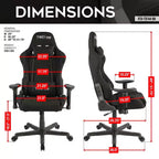 TUYOHW Adjustable Ergonomics Gaming Chair 360 Swivel Office Chairs with Head&Lumbar Pillow,90-150 Recliner Chair for Office&Home,250lbs Max,Black