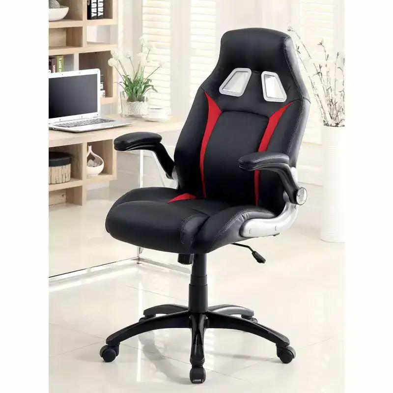 TUYOHW Adjustable Ergonomics Gaming Chair 360 Swivel Chair with Wheels,Black/Red Computer Chair for Office&Home,Versatile Leisure Chair