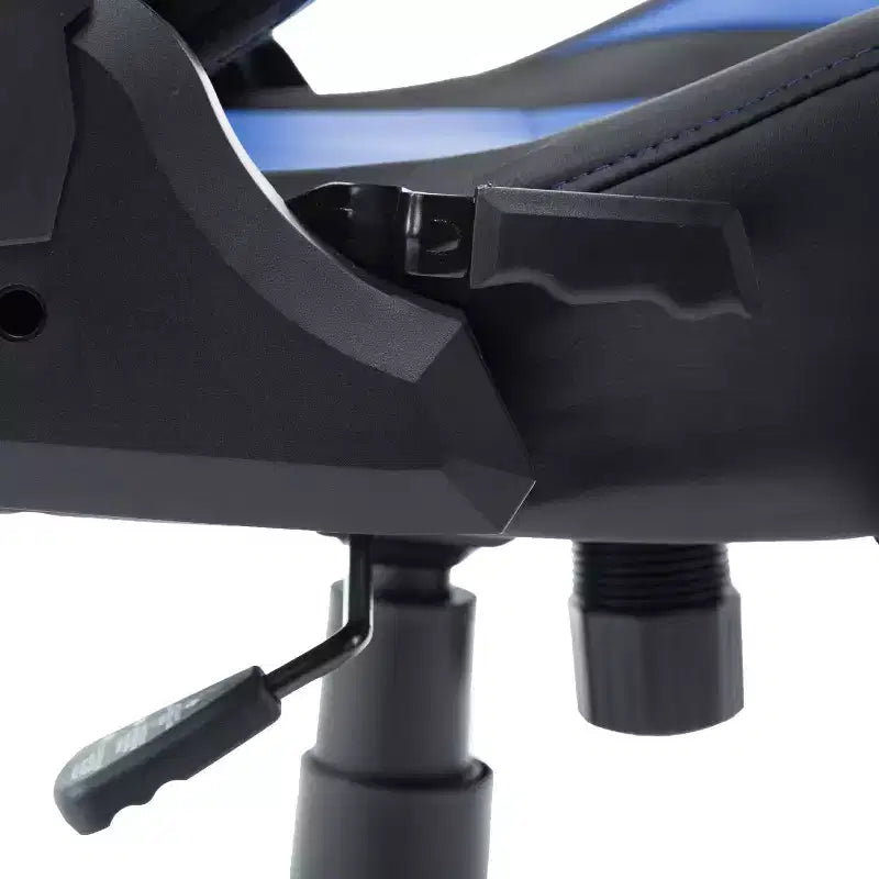 TUYOHW Sedia da gaming ergonomica regolabile, sedia da ufficio girevole a 360° con cuscino per testa e lombare, sedia reclinabile da 90-150° per ufficio e casa, max 113 kg, blu