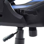 TUYOHW Sedia da gaming ergonomica regolabile, sedia da ufficio girevole a 360° con cuscino per testa e lombare, sedia reclinabile da 90-150° per ufficio e casa, max 113 kg, blu