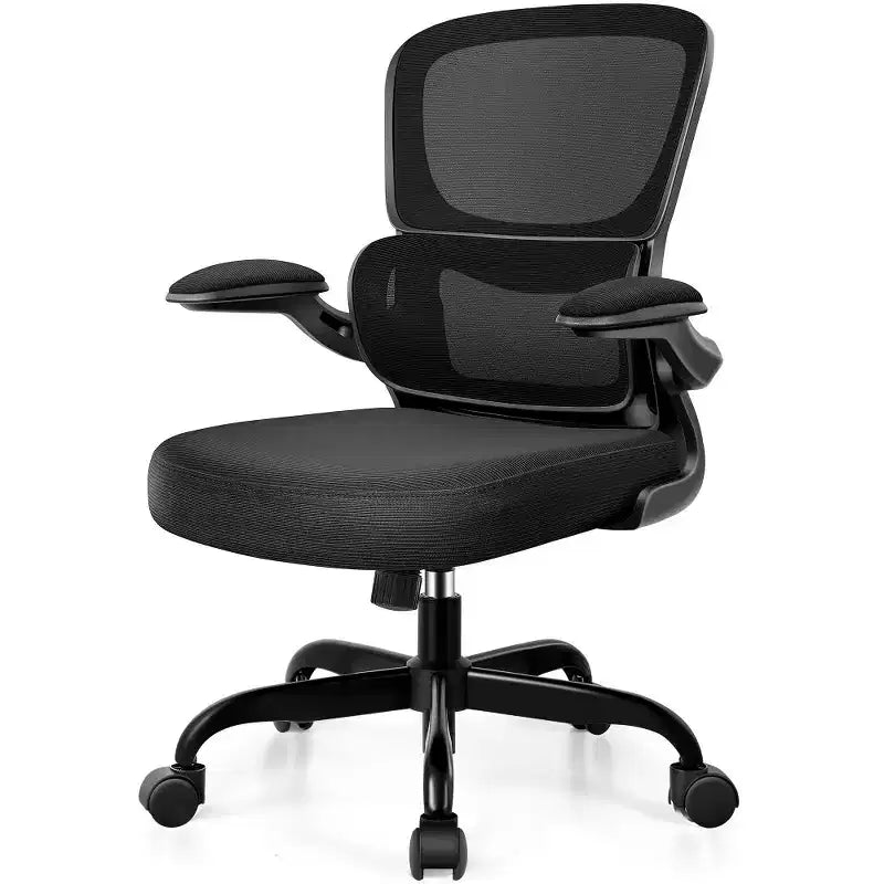 Sedia da ufficio KERDOM traspirante in mesh, comoda, con supporto lombare, braccioli ribaltabili, sedia da gaming
