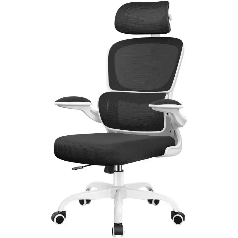 Sedia da ufficio KERDOM traspirante in mesh, comoda, con supporto lombare, braccioli ribaltabili, sedia da gaming