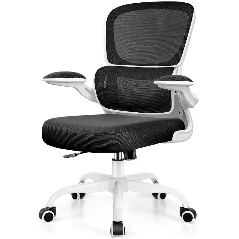Sedia da ufficio KERDOM traspirante in mesh, comoda, con supporto lombare, braccioli ribaltabili, sedia da gaming