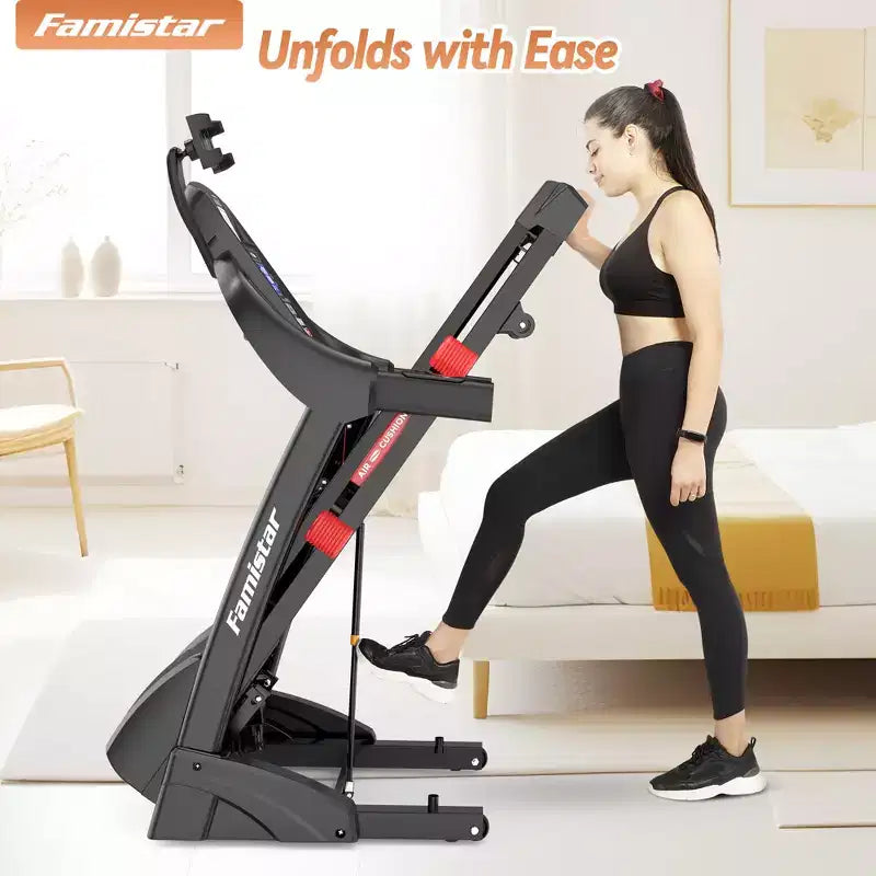Tapis roulant pieghevole da 5HP con inclinazione automatica del 20%, tapis roulant da 400 libbre per la casa, controllo personalizzato tramite app, 71 programmi, velocità rapida di 12 MPH per intensità di allenamento varie