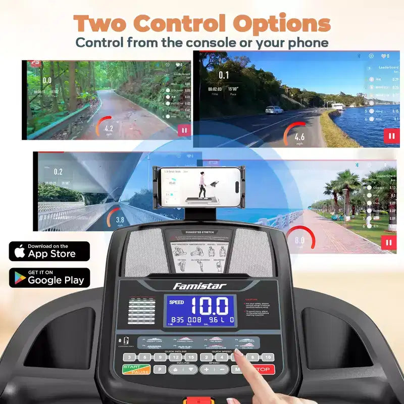 Tapis roulant pieghevole da 5HP con inclinazione automatica del 20%, tapis roulant da 400 libbre per la casa, controllo personalizzato tramite app, 71 programmi, velocità rapida di 12 MPH per intensità di allenamento varie