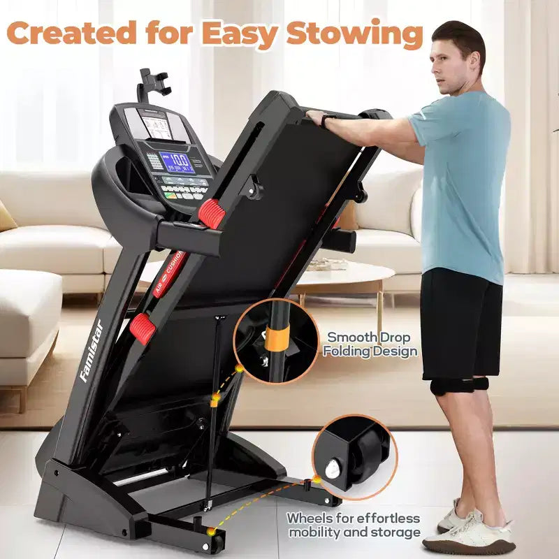 Tapis roulant pieghevole da 5HP con inclinazione automatica del 20%, tapis roulant da 400 libbre per la casa, controllo personalizzato tramite app, 71 programmi, velocità rapida di 12 MPH per intensità di allenamento varie