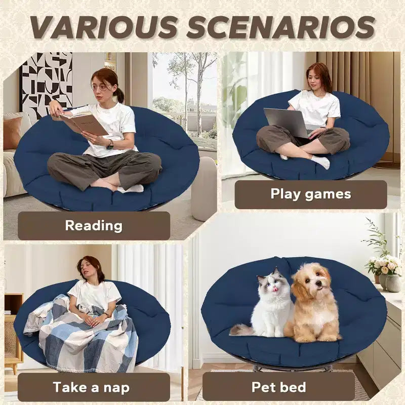 Poltrona Papasan da esterno con cuscini