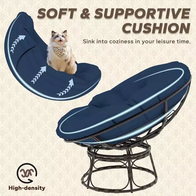 Poltrona Papasan da esterno con cuscini