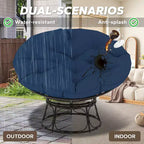 Poltrona Papasan da esterno con cuscini