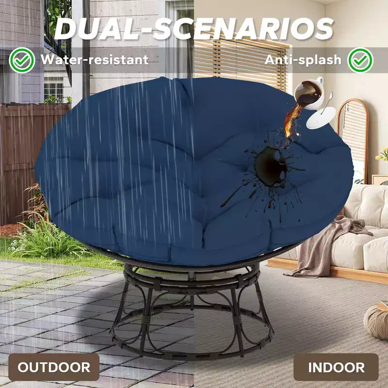 Poltrona Papasan da esterno con cuscini