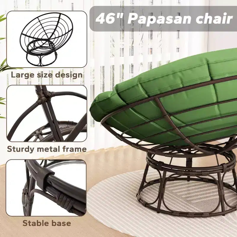 Poltrona Papasan da esterno con cuscini